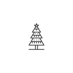 Christmas tree icon vector