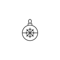 Fototapeta premium Christmas ball icon vector