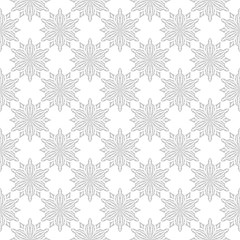 Gray floral seamless pattern on white background