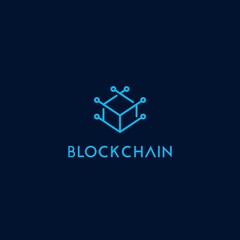 Block chain icon logo template