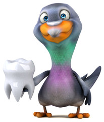 Fun pigeon - 3D Illustration