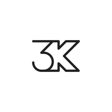 3k letter icon logo vector template