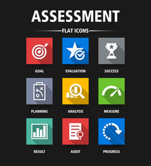 ASSESSMENT FLAT ICONS