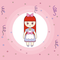 cute and little girl character