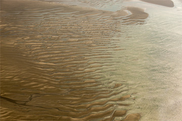 vue aérienne de la Baie de Somme en France