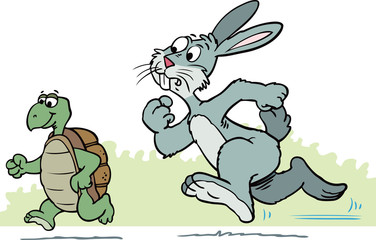 Rabbit and Turtle © Moriz