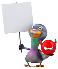 Fun pigeon - 3D Illustration