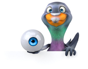 Fun pigeon - 3D Illustration
