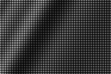 White dots on black background. Dark smooth halftone vector texture. Diagonal dotwork gradient.