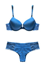 Blue lingerie isolated