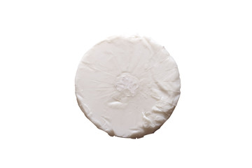Circular soap white isolate on white background.