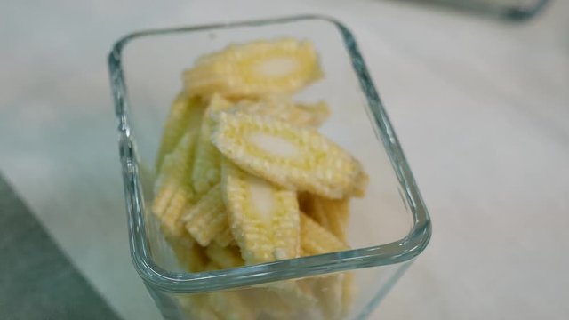 Baby Corn in a Glass
Sliced Baby Corn
Shooting in Studio