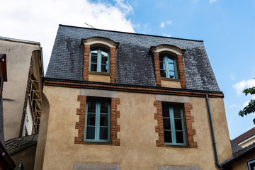 Fototapeta na wymiar Old houses in historic centre of Rennes