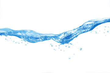 water splash isolated on white background, water