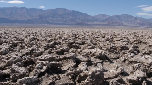 Devil's Golf Course - large salt pan on the floor of Death Valley, USA