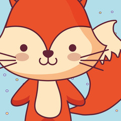 cute and little fox character