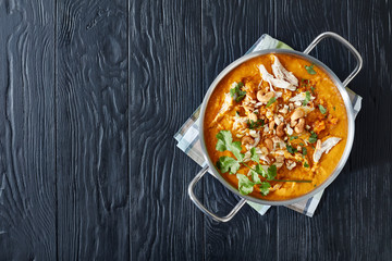 hearty spicy Mulligatawny soup in a pot