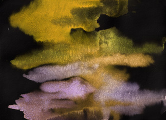 Abstract background, hand-painted texture, watercolor painting, splashes, drops of paint, paint smears. Design for backgrounds, wallpapers, covers and packaging.