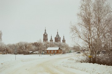 church in the snow