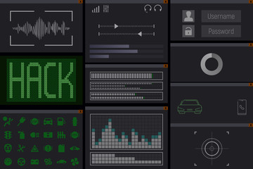 Obraz premium Automobile hack computer program.