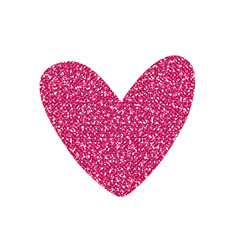 Red Glitter Heart. Vector