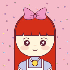 cute and little girl character