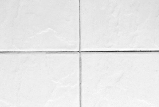 Colored Floor Tile White With White Grout Background.