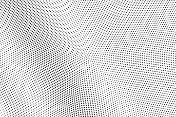 Black on white grunge halftone vector. Digital dotted texture. Small dotwork gradient for vintage effect.