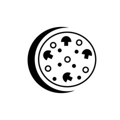 pizza vector icon isolated on white background