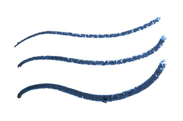 Dark blue pencil drawings are isolated on white paper