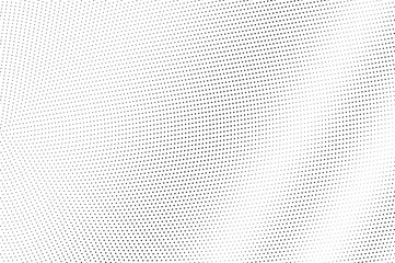 Black on white faded halftone vector. Digital dotted texture. Small dotwork gradient for vintage effect