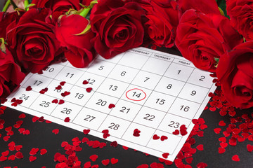 calendar with St. Valentine date