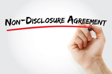 NDA - Non-Disclosure Agreement acronym, business concept background - obrazy, fototapety, plakaty