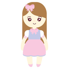 cute and little girl character