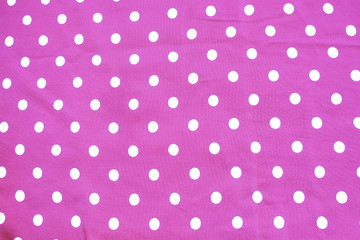 Red and white polka dot print