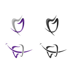 Fototapeta na wymiar Tooth Vector logo Template. Medical Design Logo. Dentist Office Icon. Oral Care Dental and Clinic Tooth Logotype