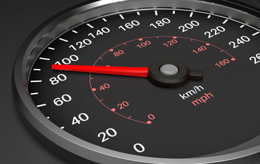 Speedometer. 3d render illustration