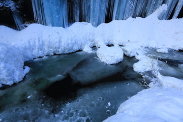 西和賀町の氷柱