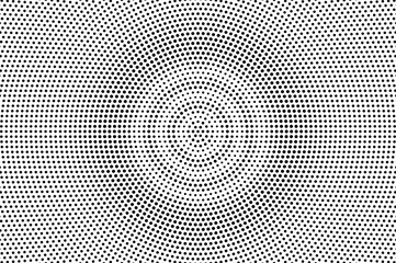 Black on white halftone vector. Centered dotted texture. Frequent dotwork gradient. Monochrome halftone overlay