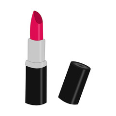 Womens pink lipstick with black cup