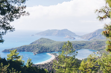 Obraz premium Oludeniz lagoon view from mountains, Turkey