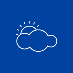 Weather icon on blue background