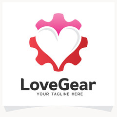 Love Gear Logo Design Template Inspiration