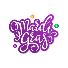 Happy Mardi Gras greeting card