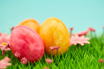 Ostereier als Ostern Hintergrund Dekoration