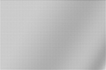 Black on white halftone vector. Small dotted texture. Regular dotwork gradient. Monochrome halftone overlay