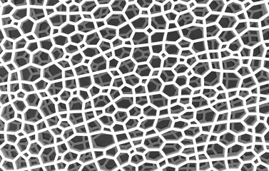 Abstract white honeycomb grid structure. 3d illustration,rendering  background texture