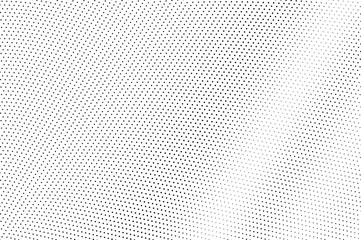 Obraz premium Black on white halftone vector. Diagonal dotted texture. Micro dotwork gradient. Monochrome halftone overlay