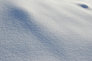 texture of snow close up