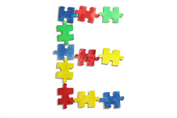 frames and letters for the text of colorful puzzles , world autism day, the logo of autism. alphabet.